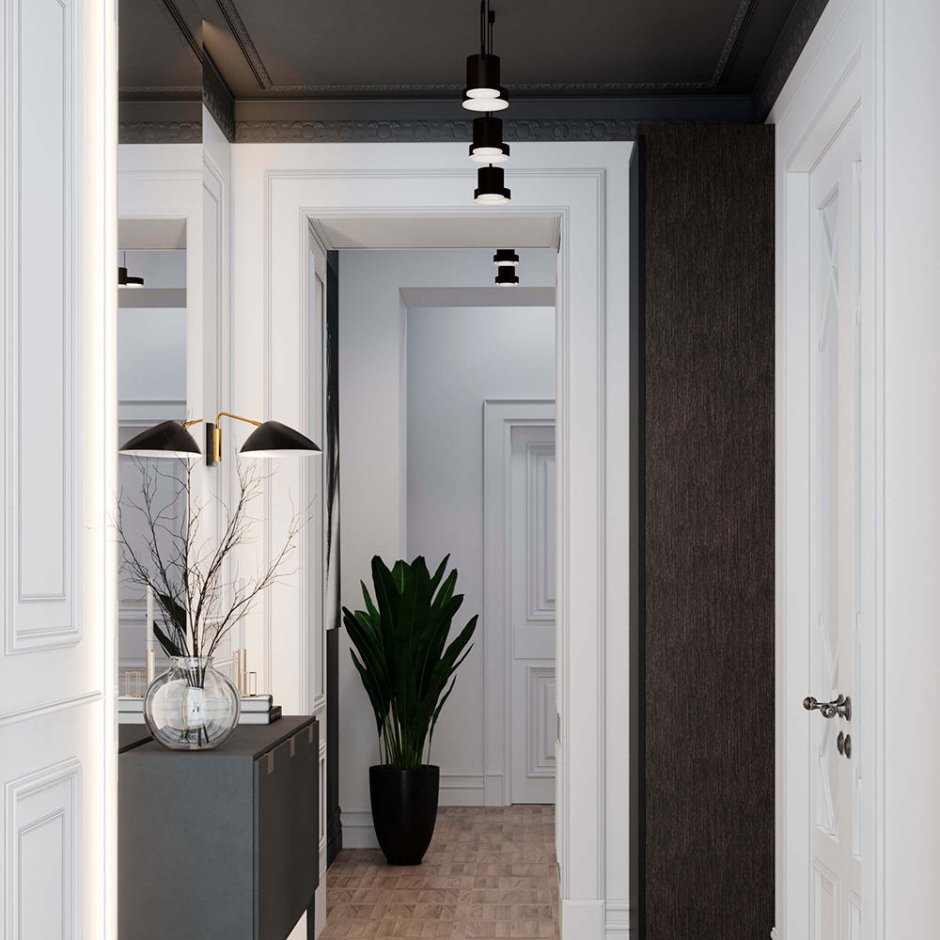 Натяжной потолок в коридоре