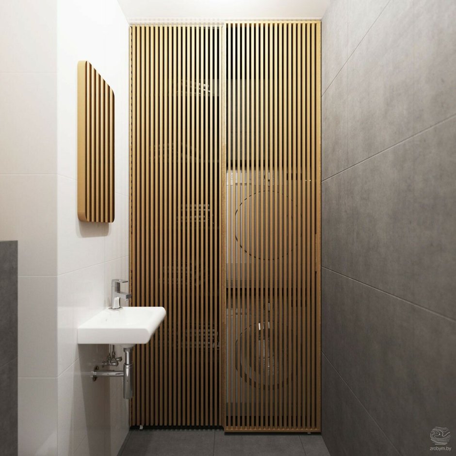 Декоративные рейки в ванной