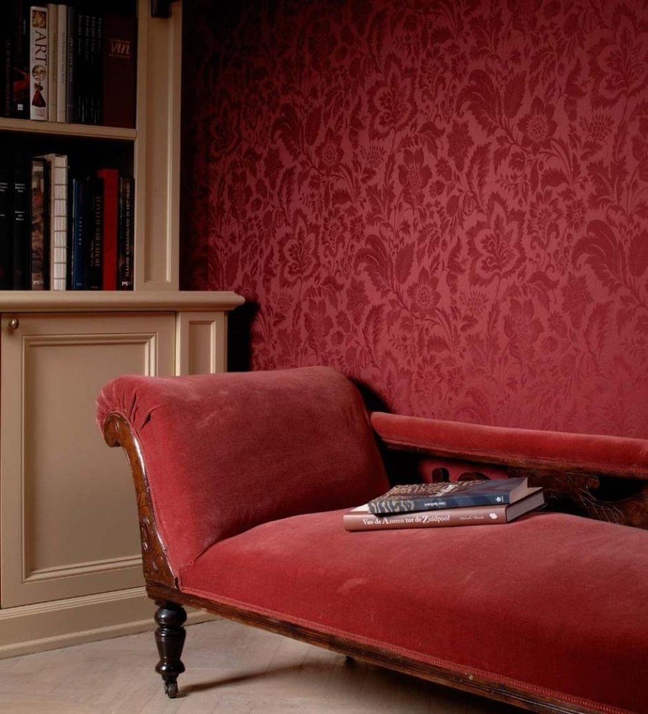 Велюровые обои в интерьере