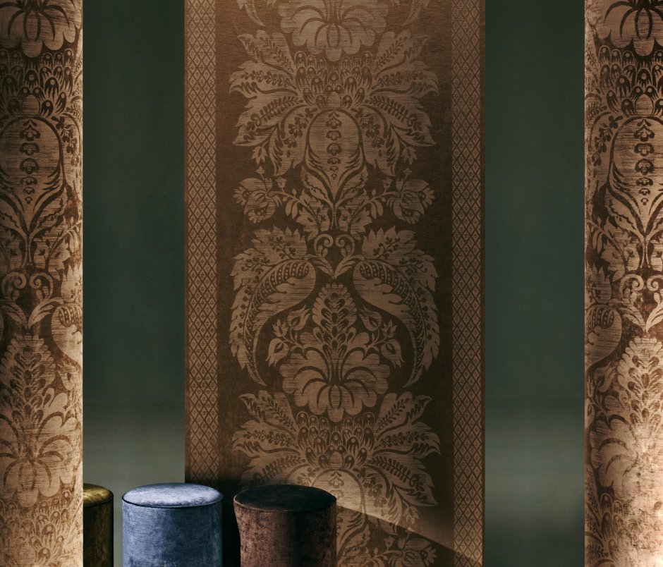 Бархатные обои в интерьере