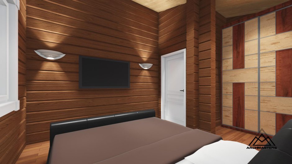 Имитация бруса в интерьере