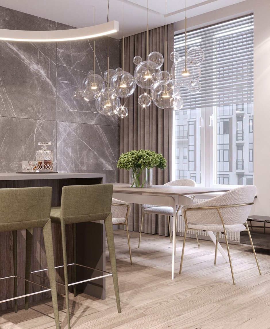 Светильник над обеденной зоной