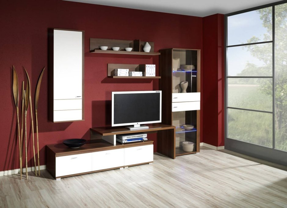 Угловая стенка под ТВ В гостиную