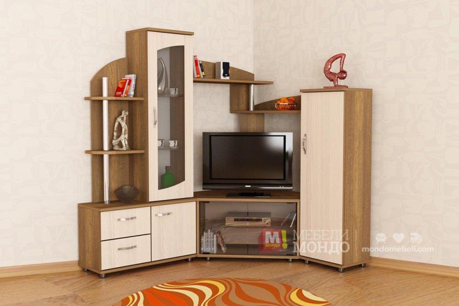 Угловая горка под телевизор