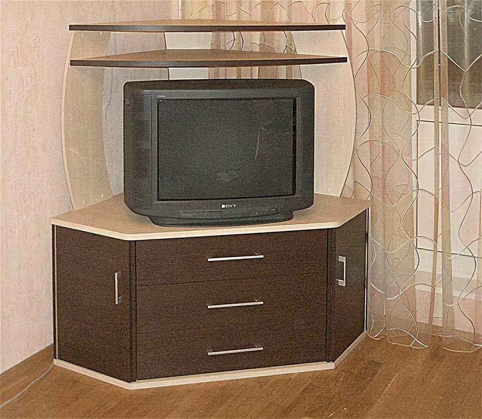 Угловые маленькие тумбочки под телевизор