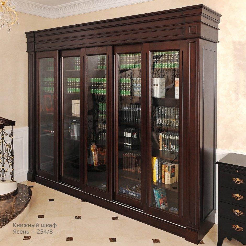 Книжные шкафы с раздвижными дверями кэмел групп