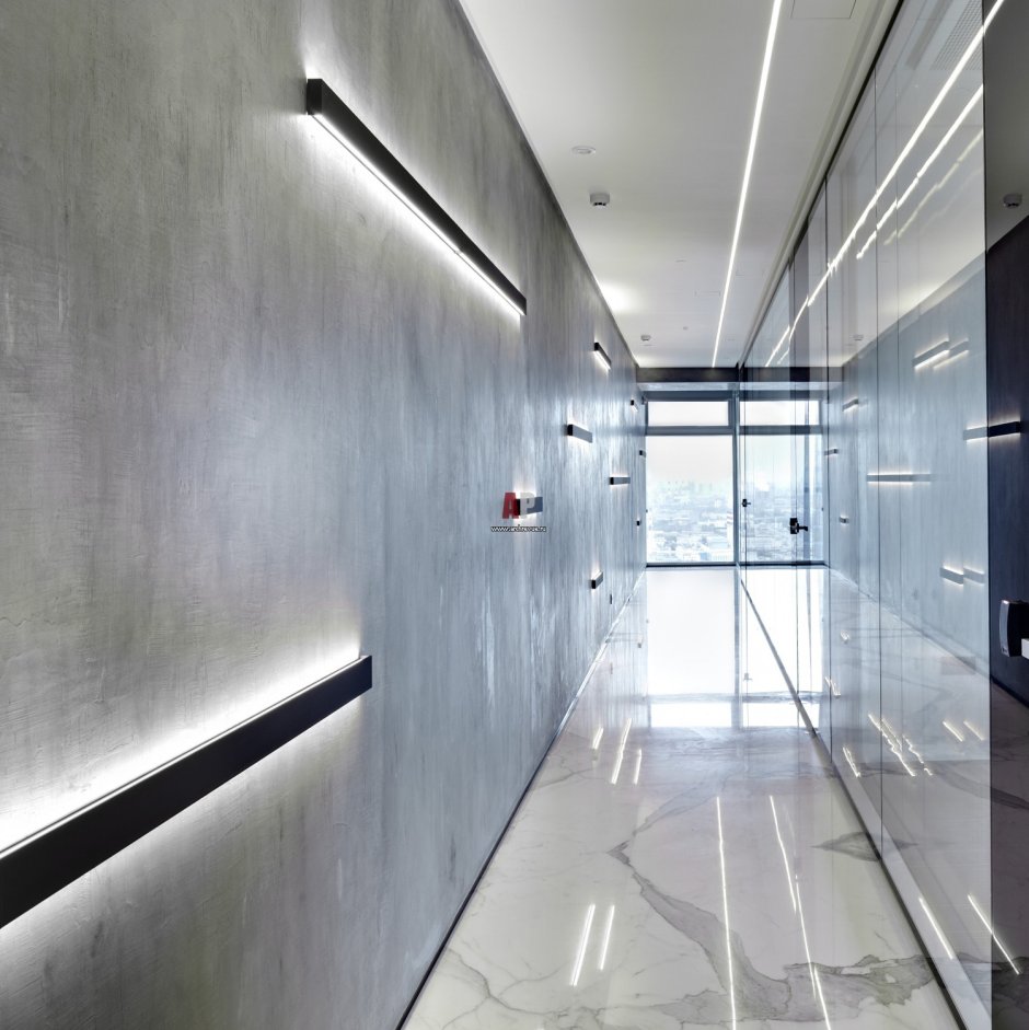 Микроцемент в коридоре