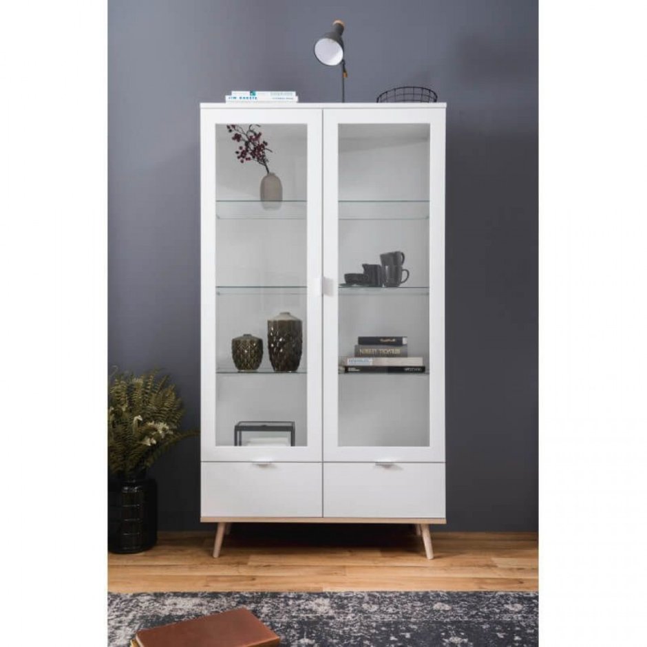 Шкаф витрина Сканди сапфир