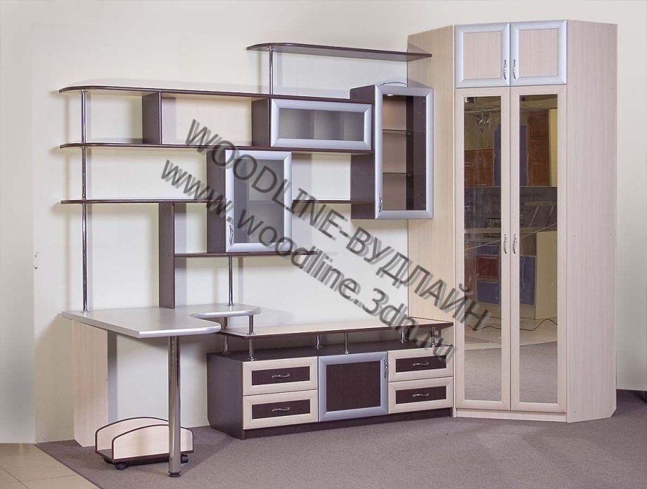 Угловые стенки в гостиную