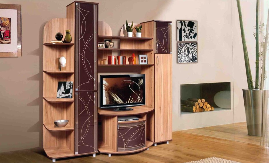 Стенка с угловым шкафом в гостиную