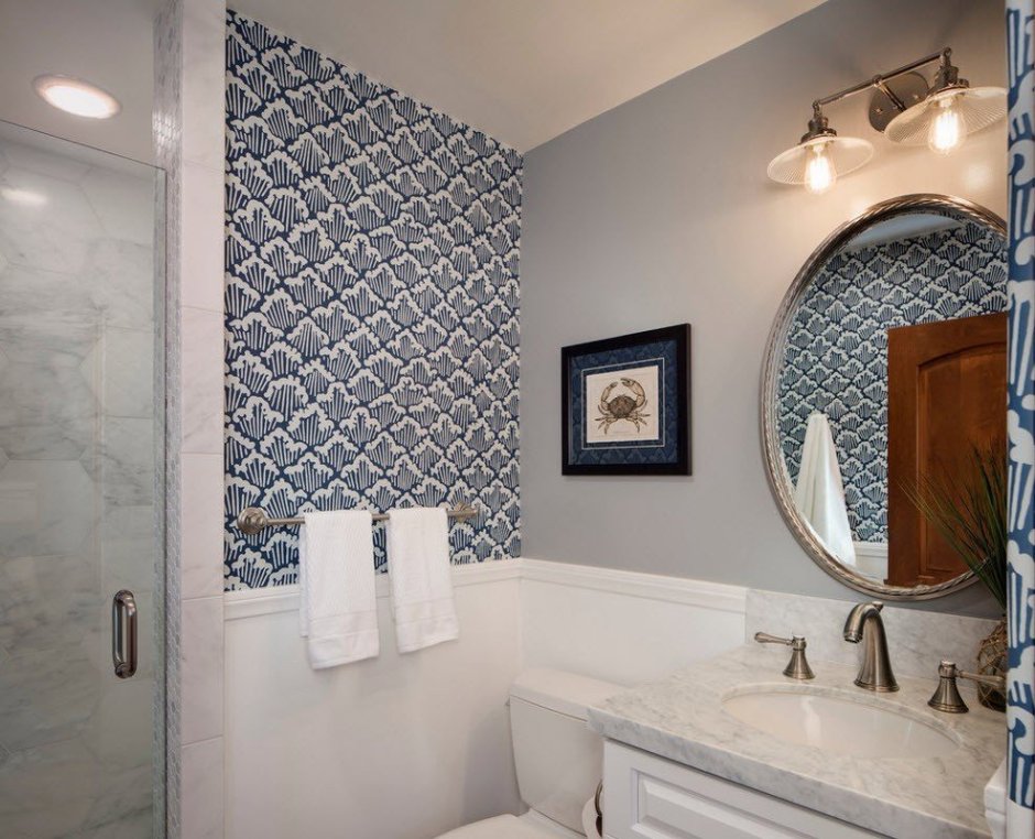 Акцентная стена в ванной