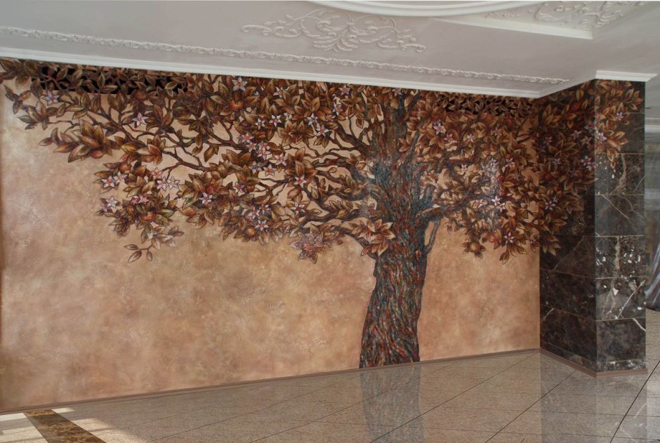 Венецианская штукатурка панно