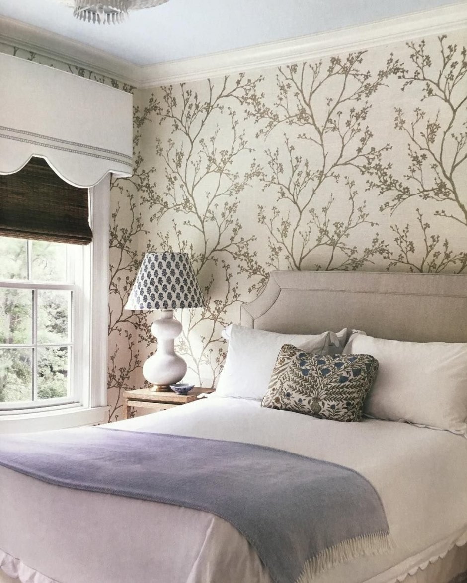 Расцветки обоев для спальни