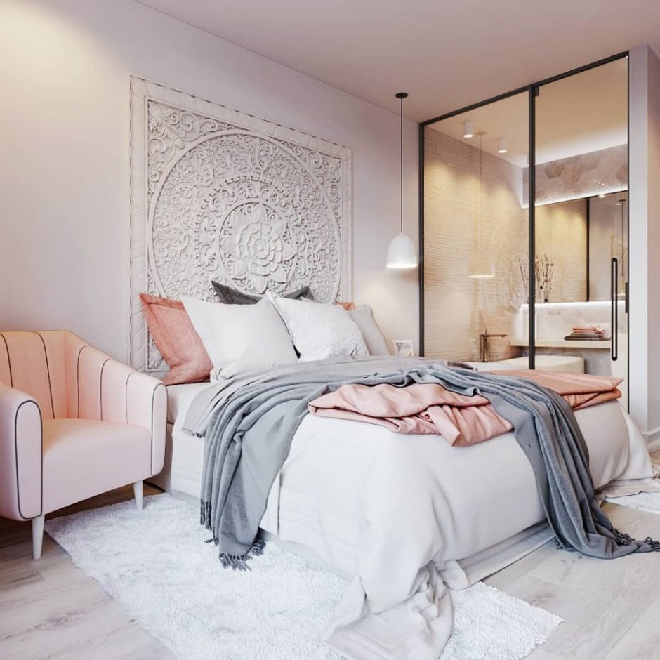 Спальня в нежных тонах