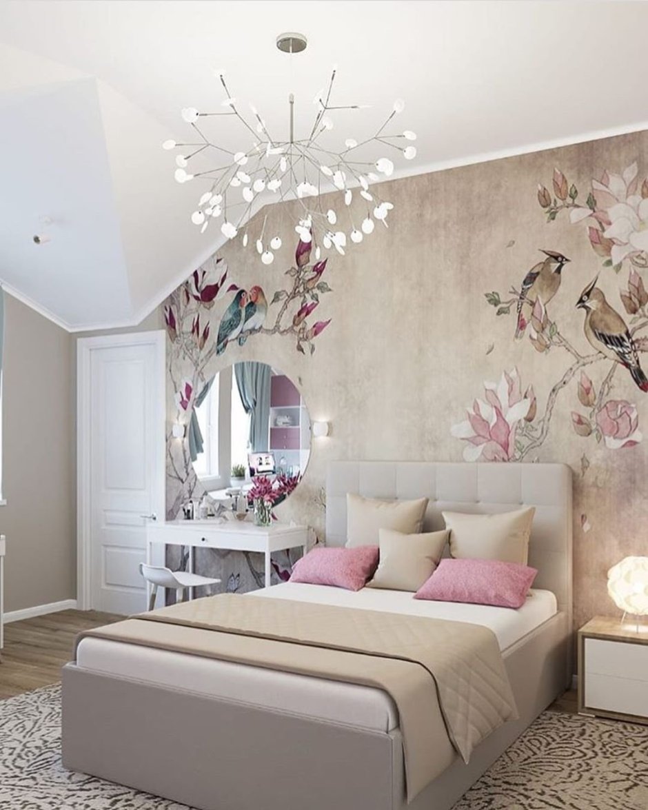 Спальня в нежных тонах