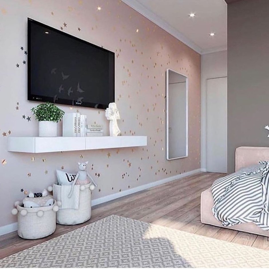 Стильный интерьер комнат для девушек 2021