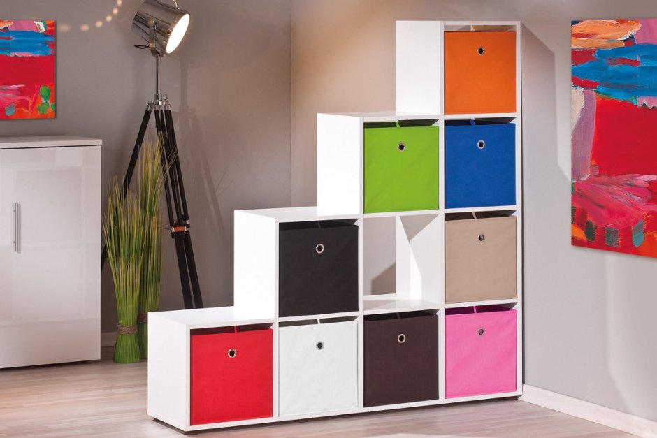 Стеллаж детский кубики