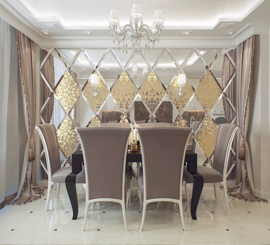 Зеркальное панно на стену