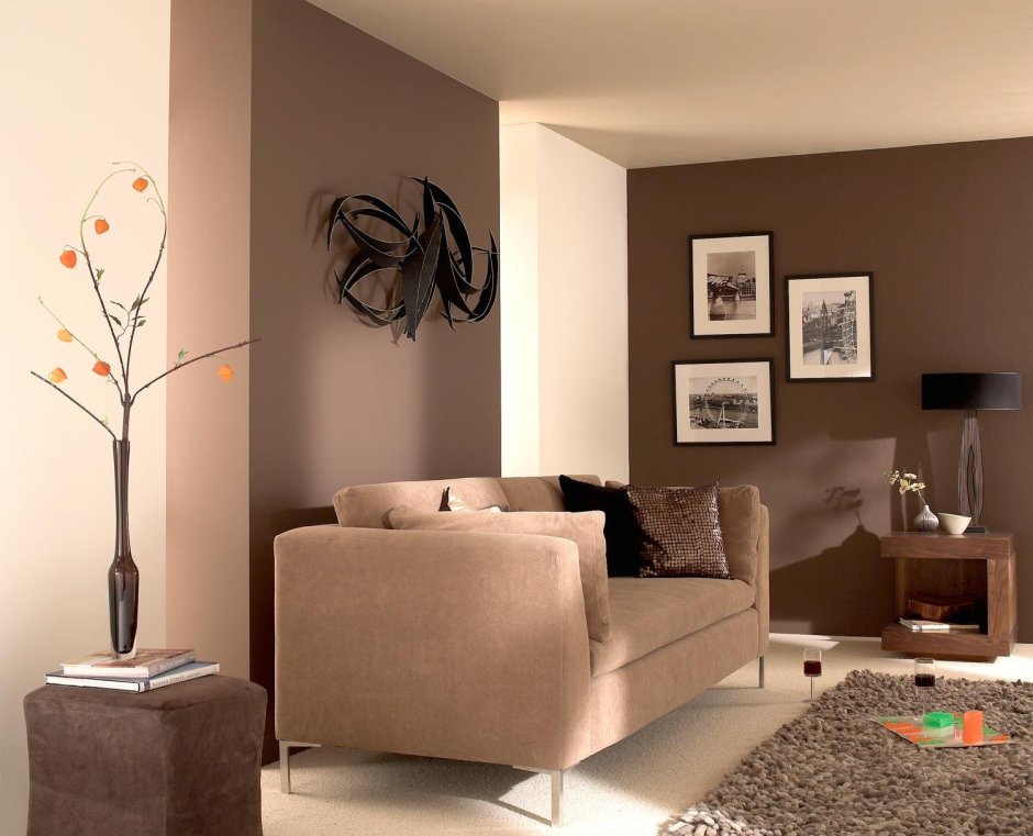 Кофейный цвет стен