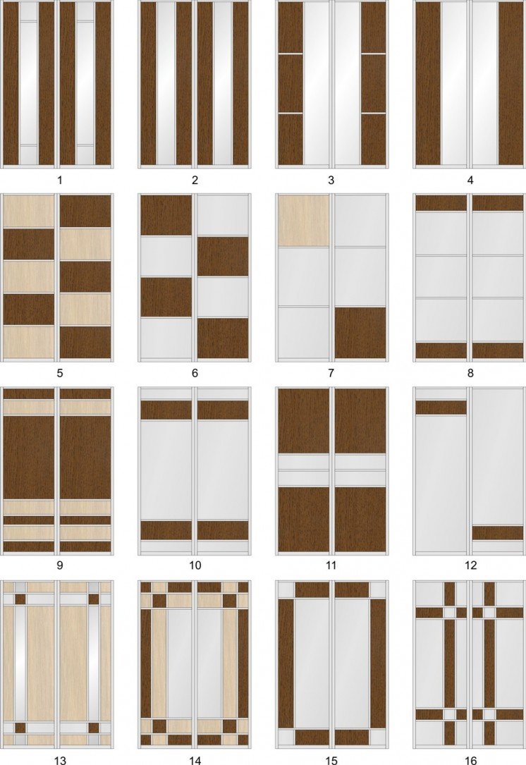 Двери в шкаф купе варианты