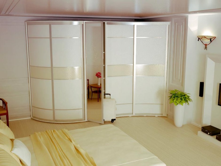 Радиусный шкаф в спальню