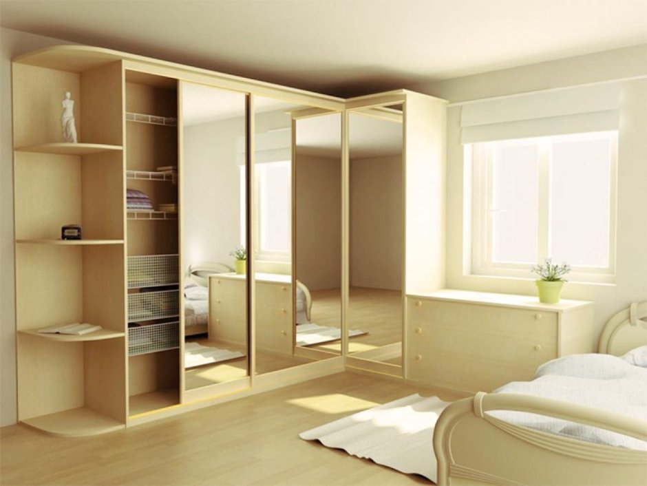 Угловой шкаф-купе в спальню