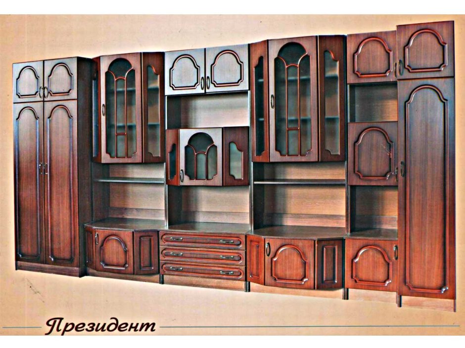 Стенка президент МДФ 4м