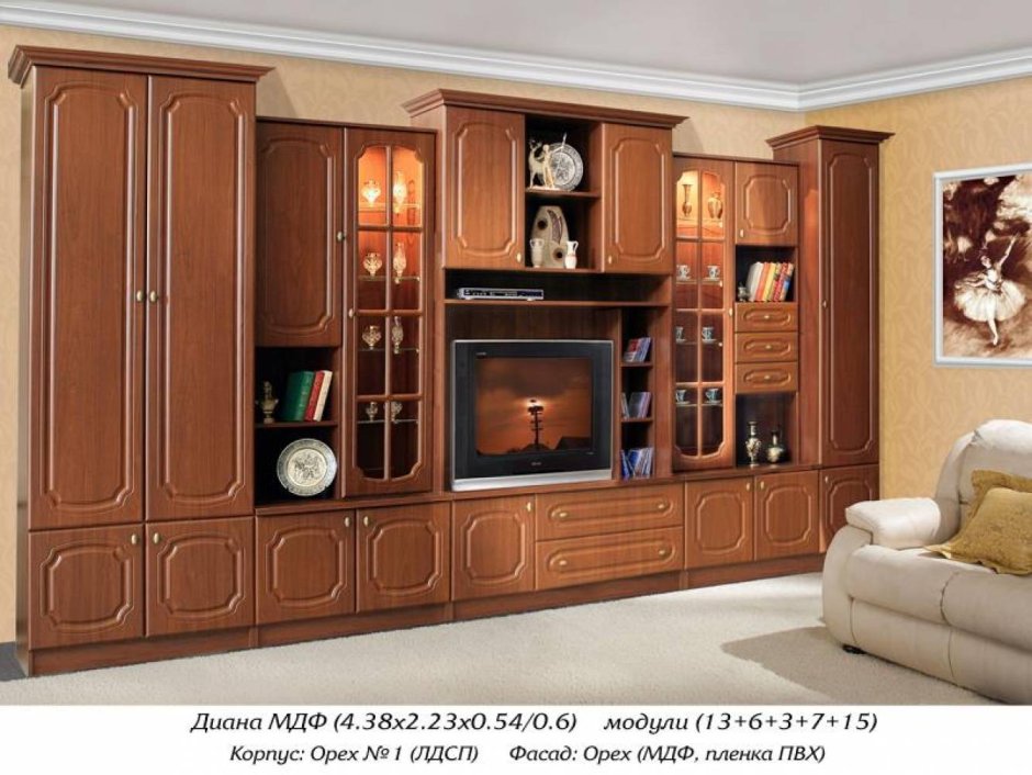 Мебель стенка Дианна Диана Союз