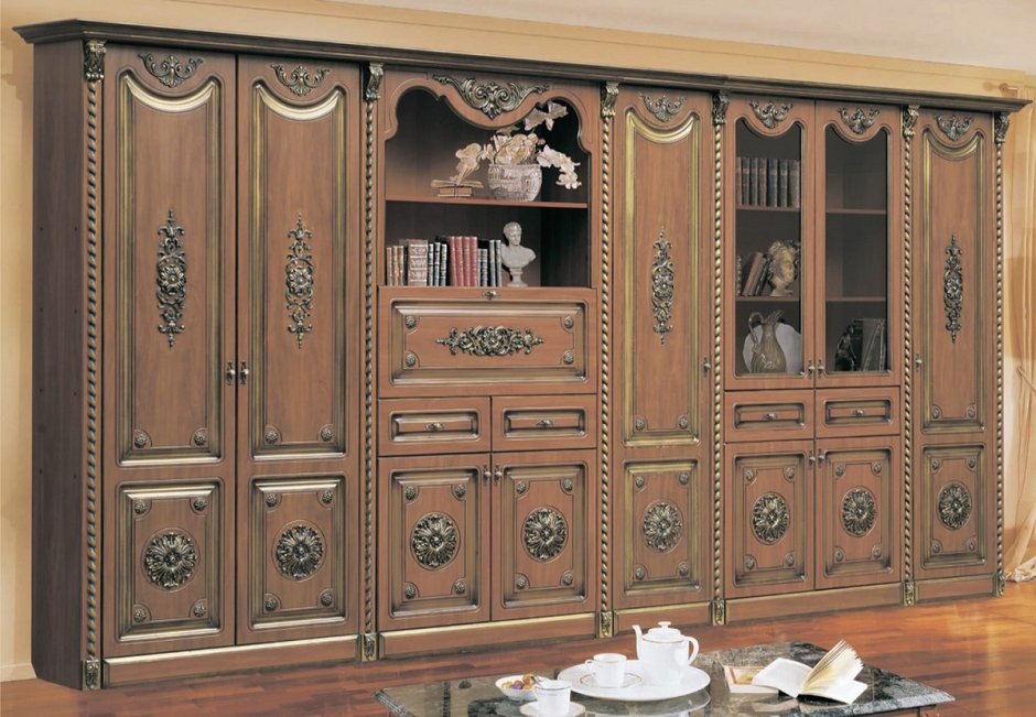 Гостиная Джулия белая патина