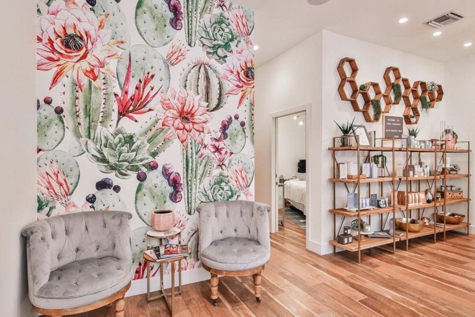 Декор стен в салоне красоты