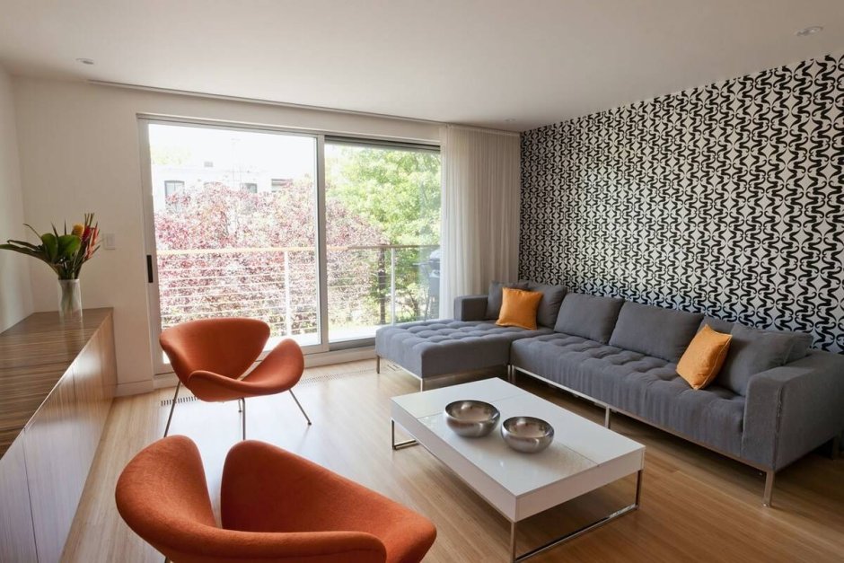 МИД сенчури в интерьере обои