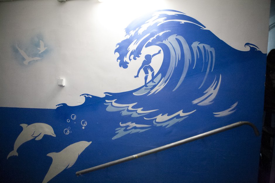 Трафаретная живопись на стенах