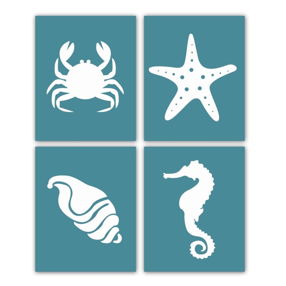 Трафарет морской