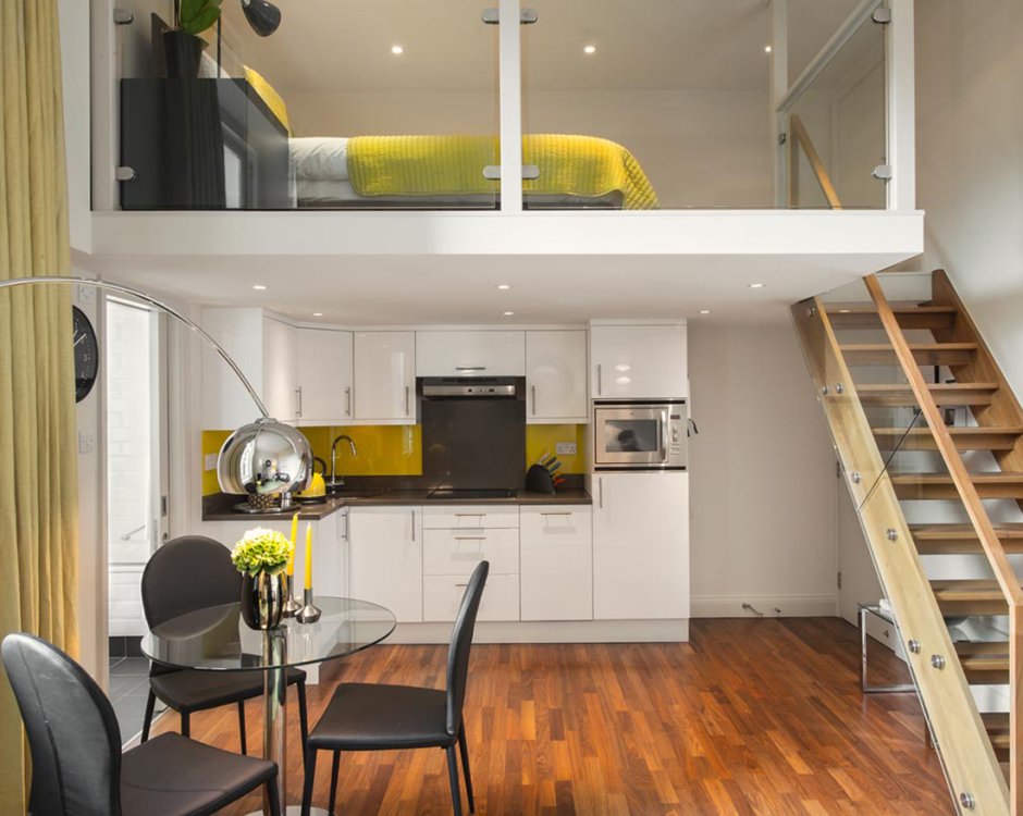 Двухъярусная студия 20 кв м