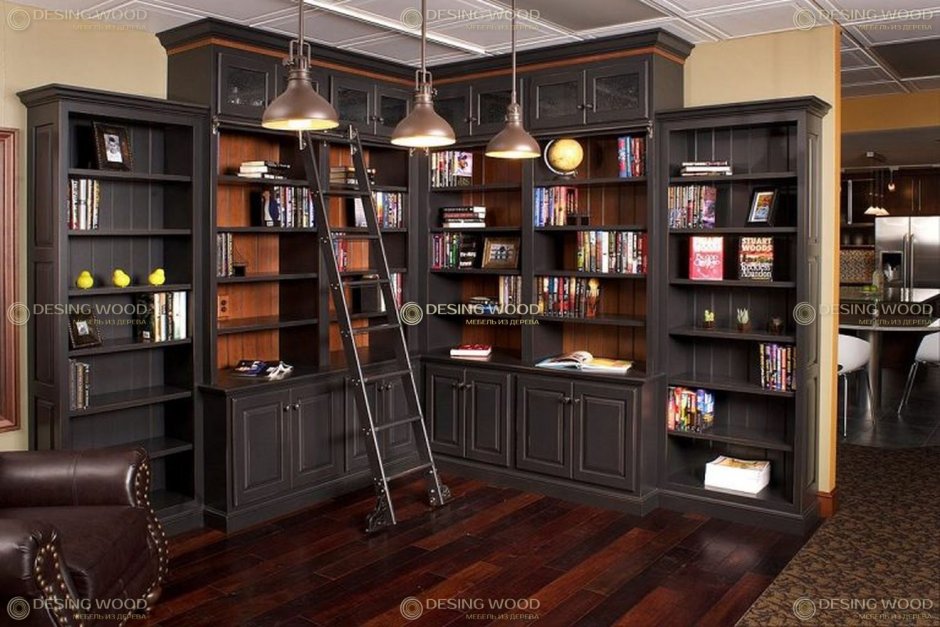 Книжные стеллажи для домашней библиотеки