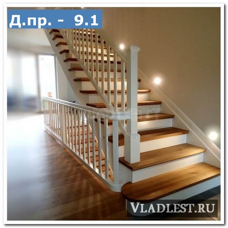 Подсветка деревянной лестницы