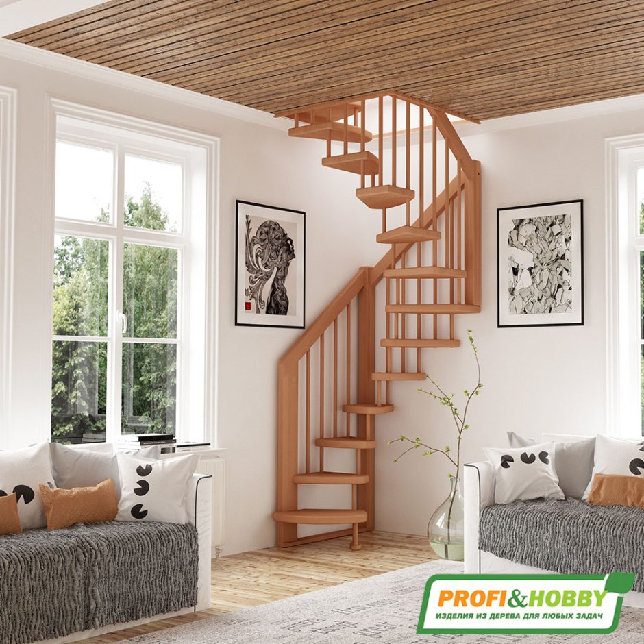 Лестница из бука «лв-1.0м», Profi & Hobby