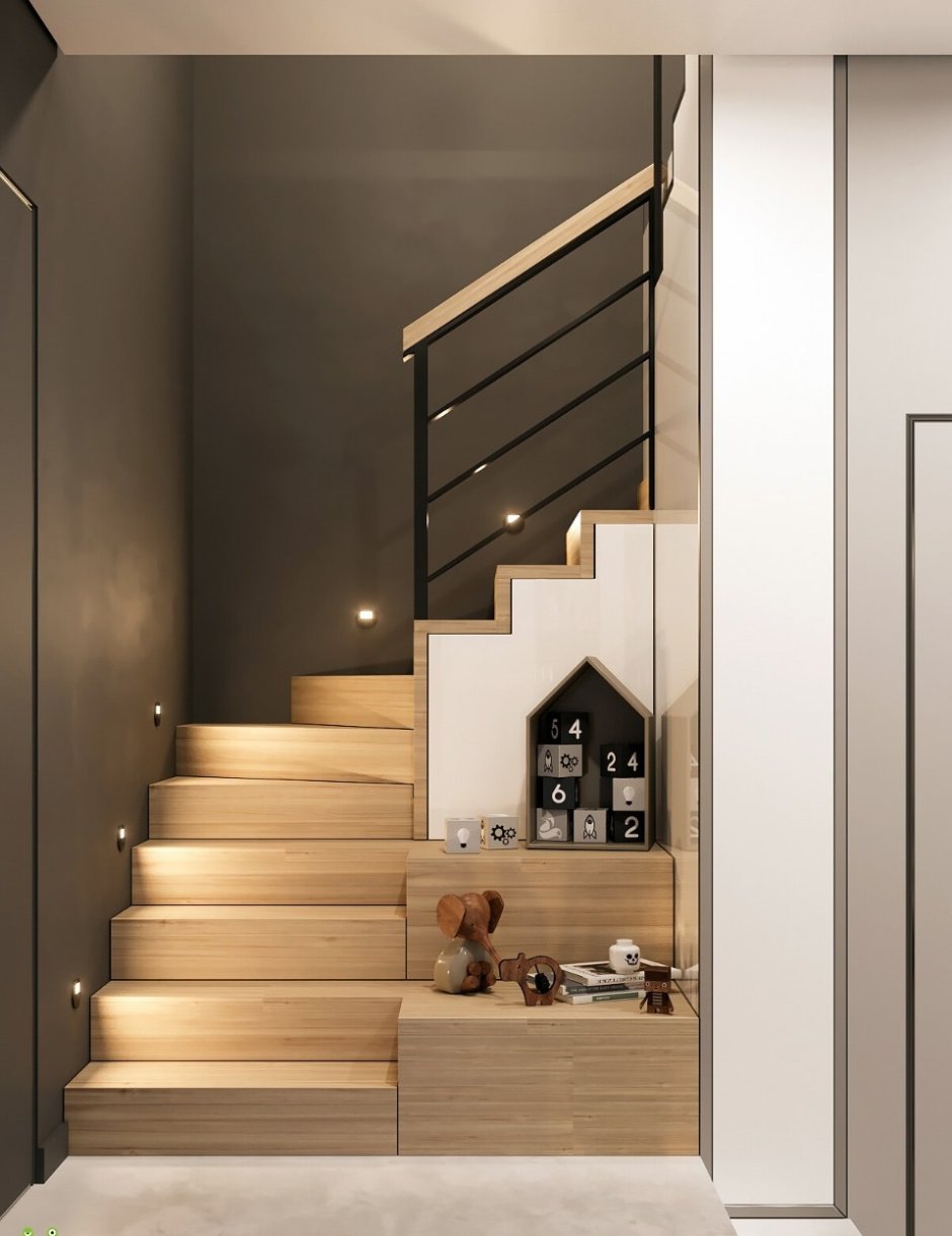 Лестница в двухэтажной квартире