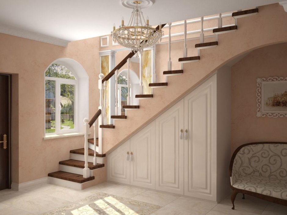 Лестница на 2 этаж в частном доме