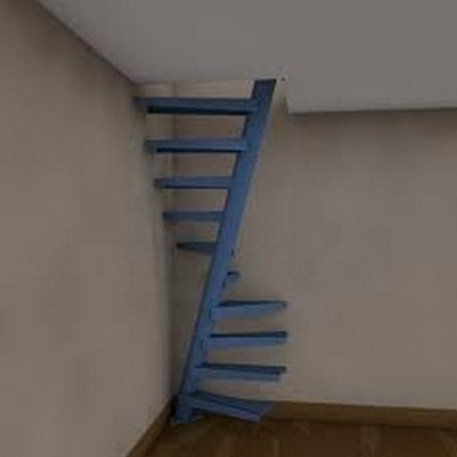 Винтовая лестница в подвал металлическая