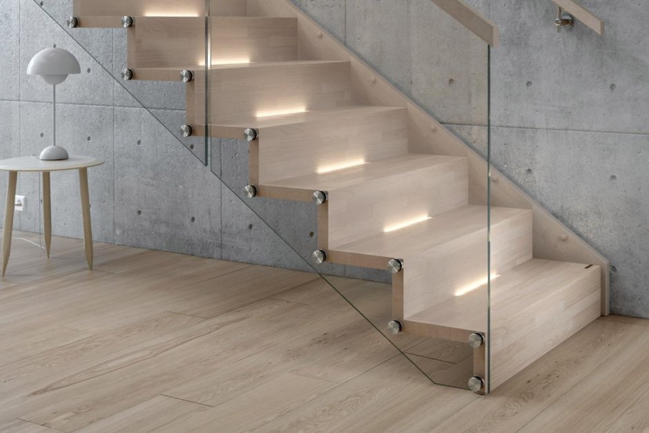 Подсветка лестницы в частном доме