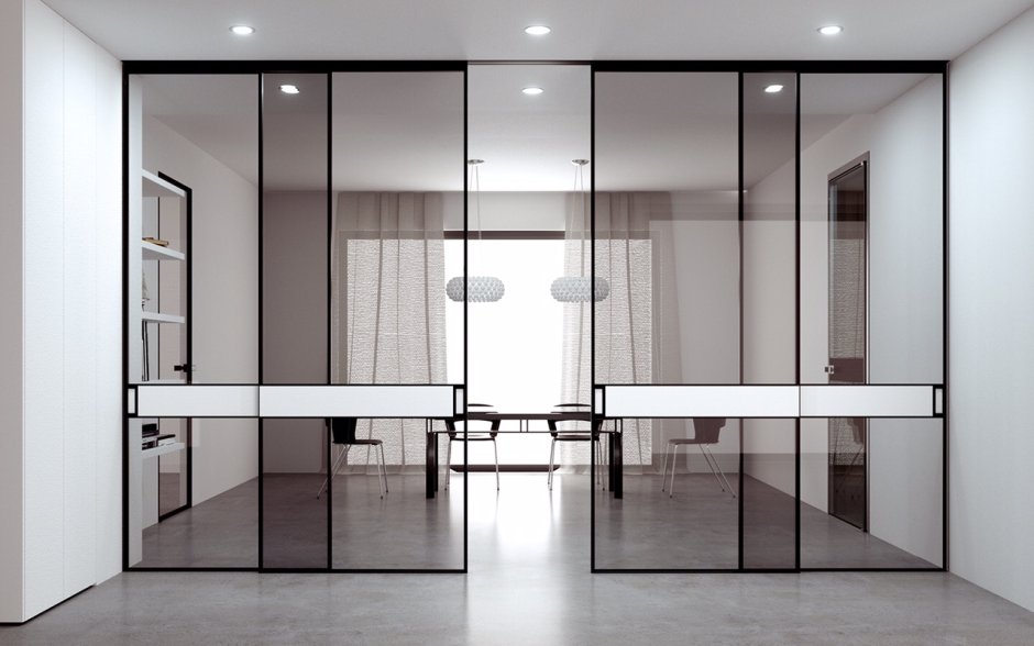 Алюминиевые перегородки профиль Дорс