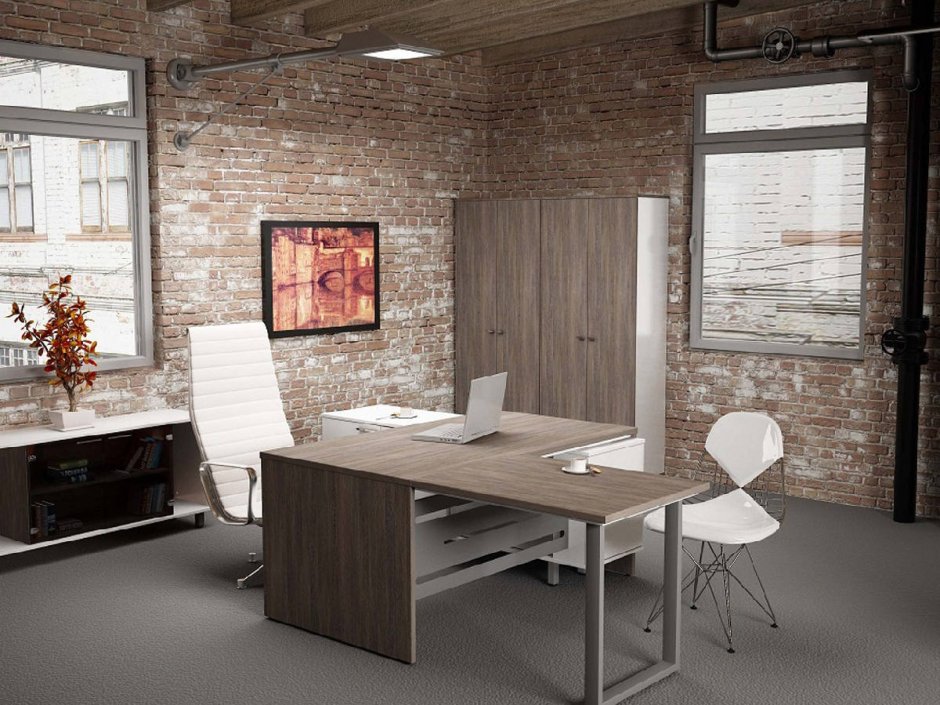 Кабинет руководителя в стиле лофт