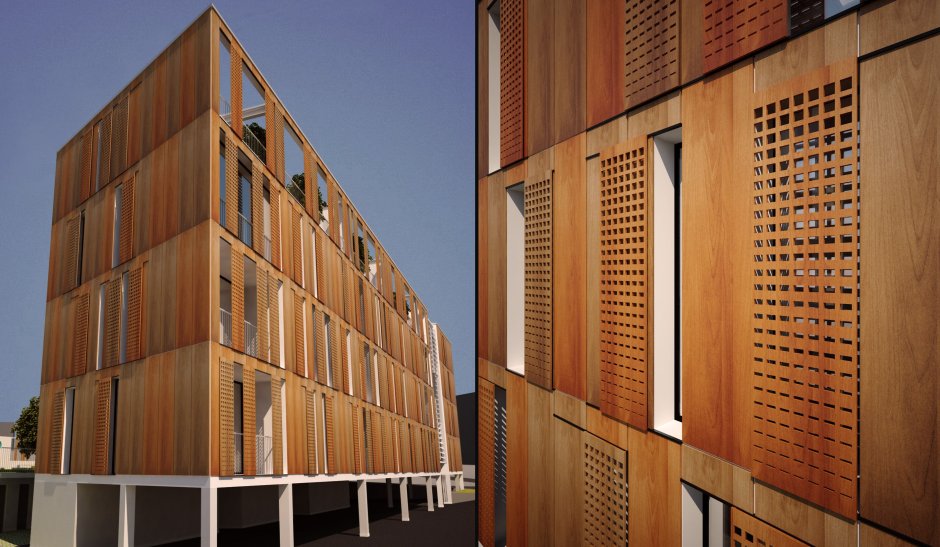 Отделка фасада фанерой