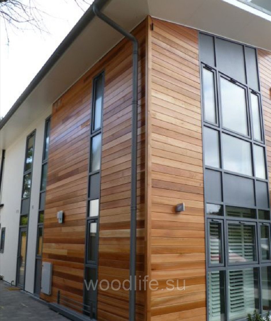 Отделка фасада планкеном