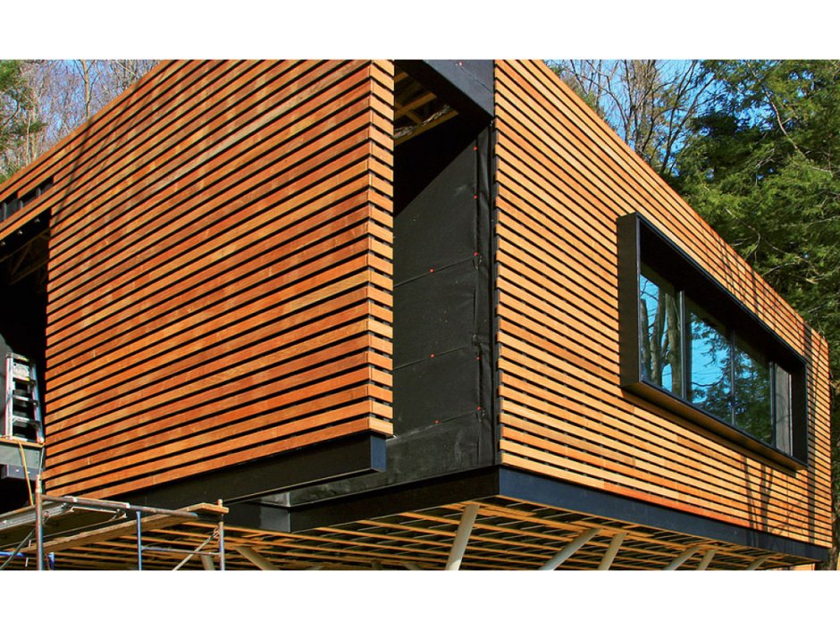 Деревянные панели для фасада