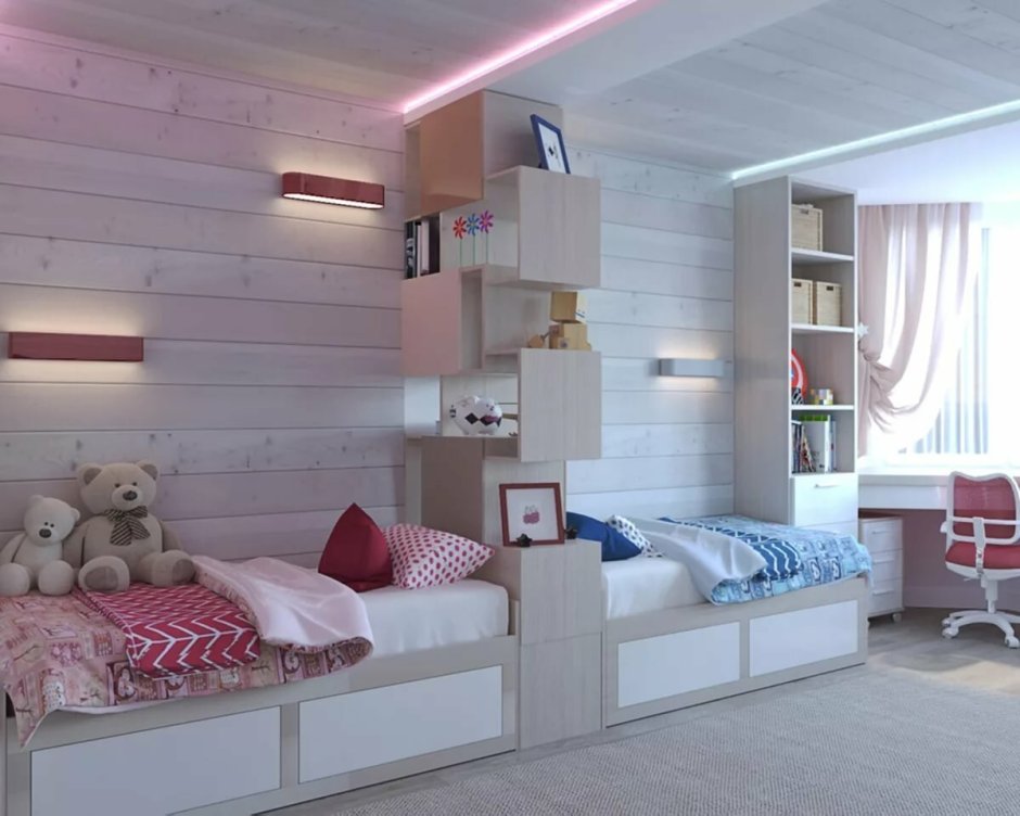 Комната для двоих разнополых подростков 20 кв.м