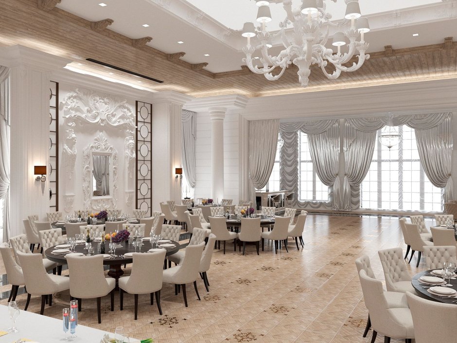 Интерьер ресторана в классическом стиле