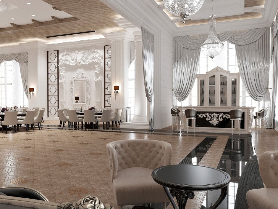 Отделка ресторана в классическом стиле