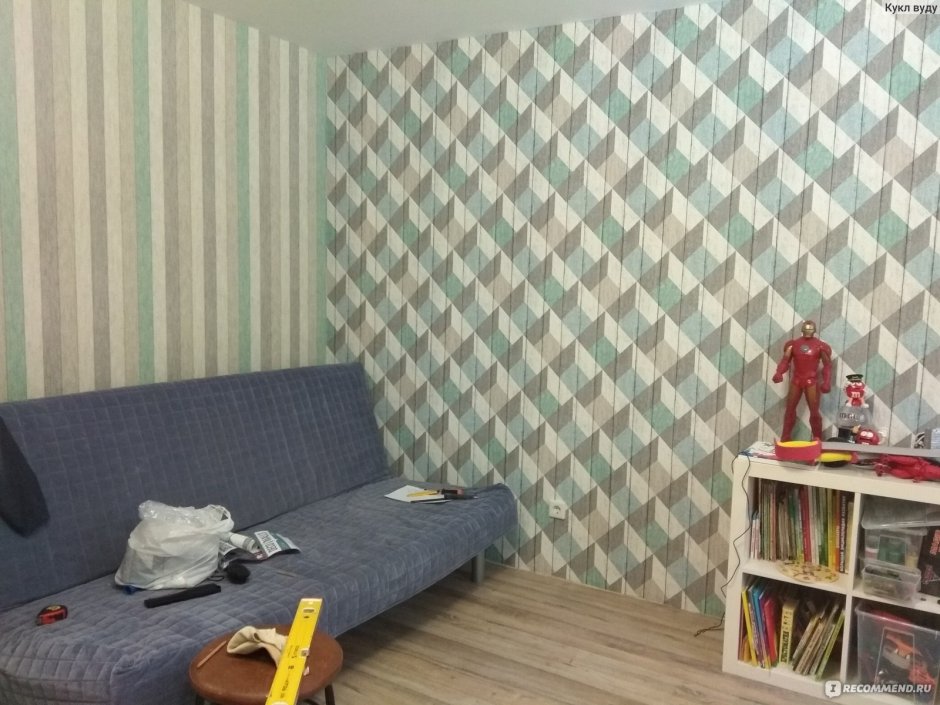 Сочетание обоев для стен